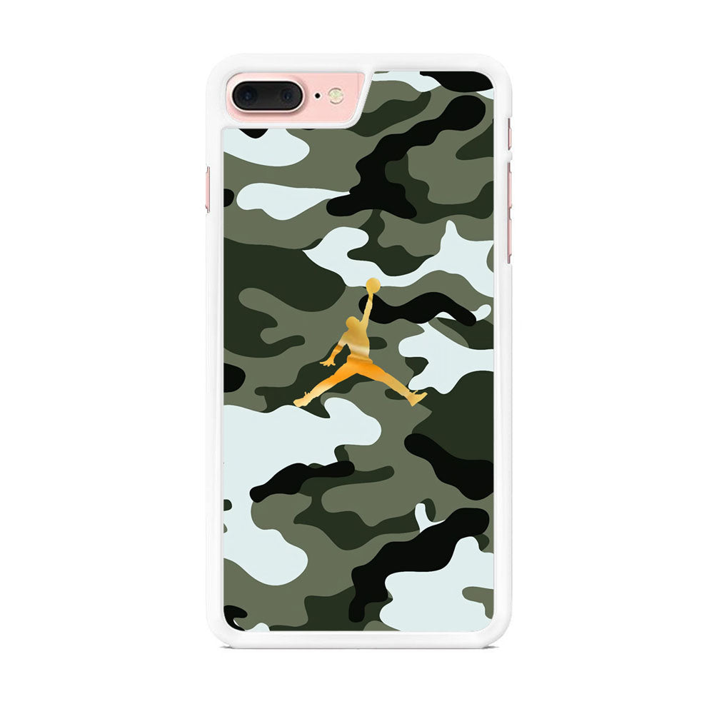 Air Jordan Camo Forest Beast iPhone 7 Plus Case Rubber White (2D Case)
