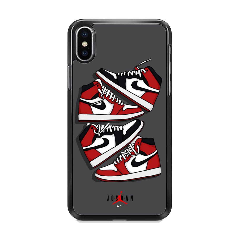 Air Jordan Circle of Teamplay iPhone X Case Rubber Black (2D Case)