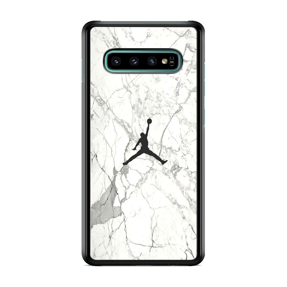 Air Jordan Marble Soft Black Samsung Galaxy S10 Plus Case