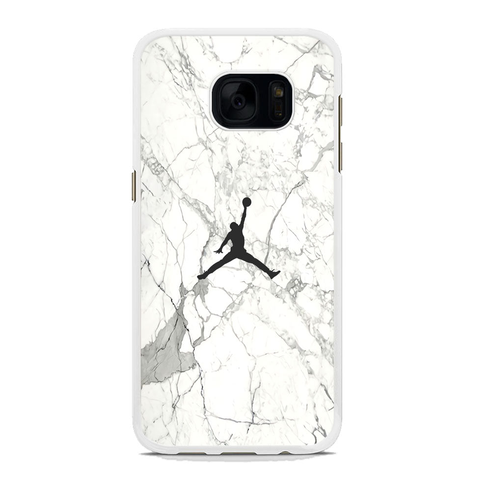 Air Jordan Marble Soft Black Samsung Galaxy S7 Case