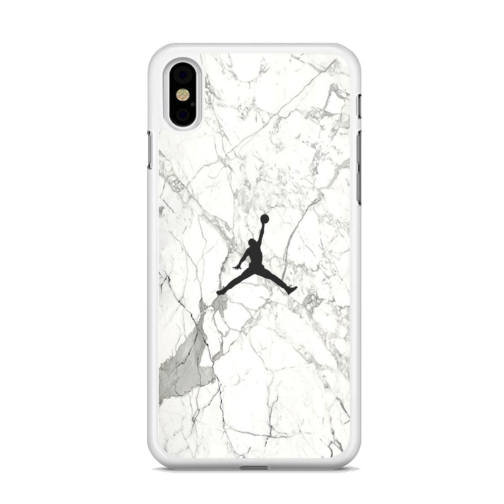 Air Jordan Marble Soft Black iPhone X Case