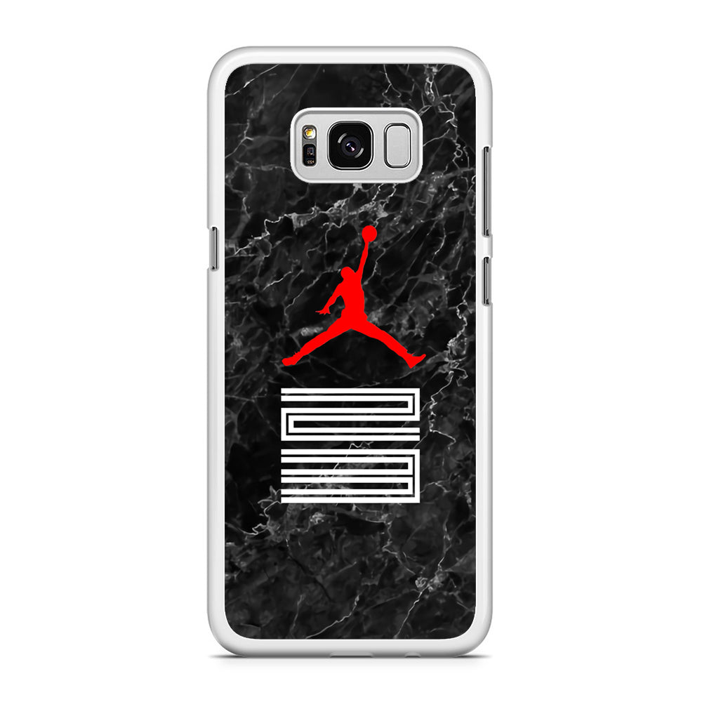 Air Jordan Marble and Retro Samsung Galaxy S8 Plus Case Rubber White (2D Case)