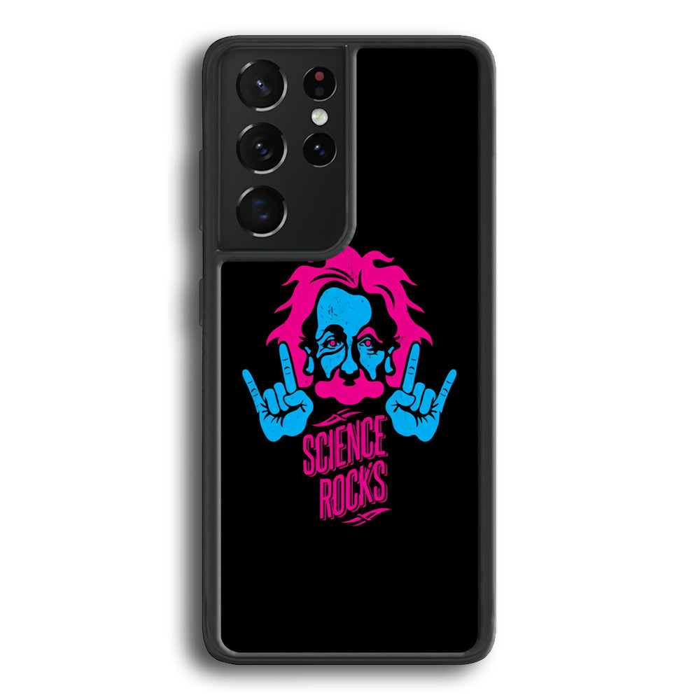 Albert Einstein Science Rocks Samsung Galaxy S21 Ultra Case - Carneyforia