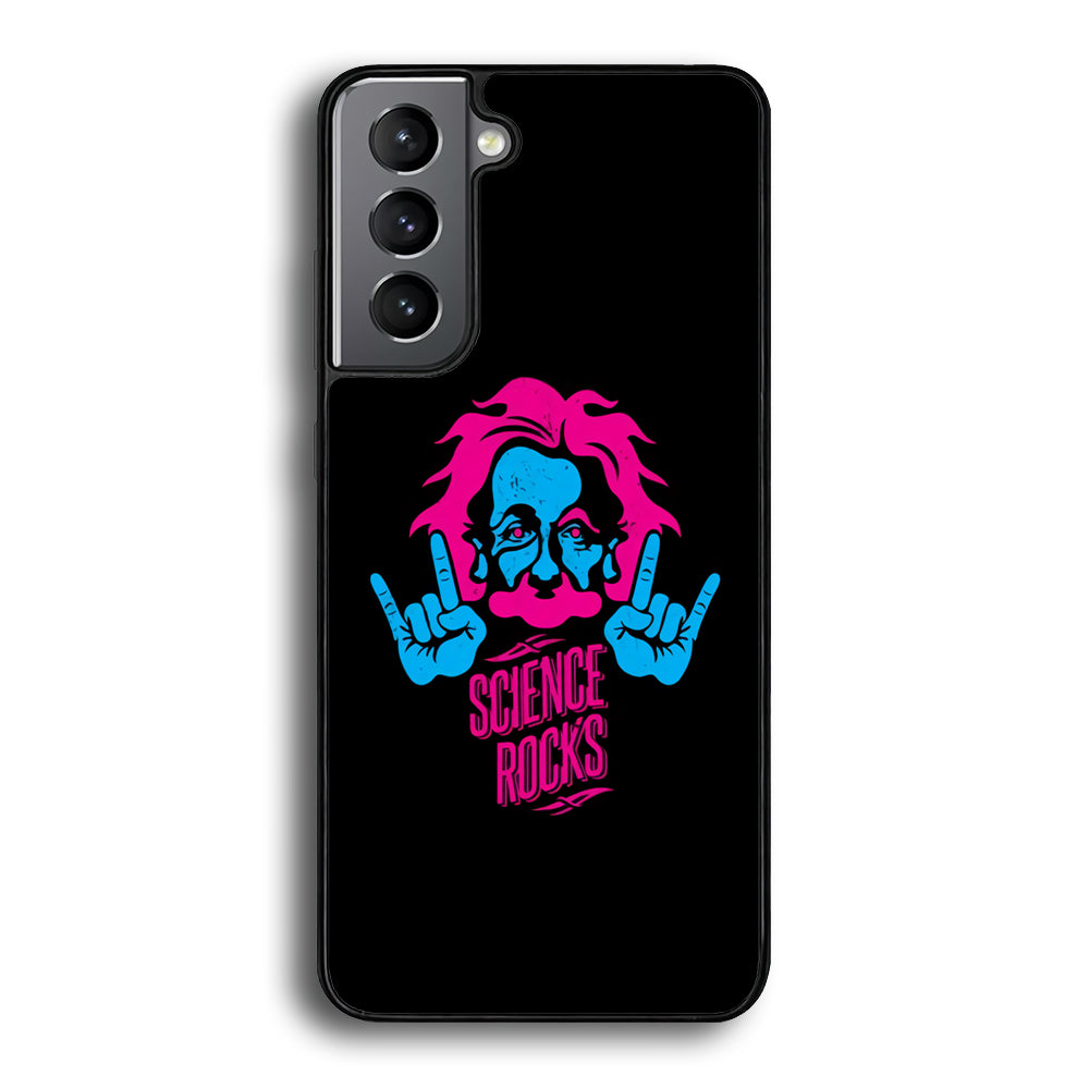 Albert Einstein Science Rocks Samsung Galaxy S21 Plus Case - Carneyforia