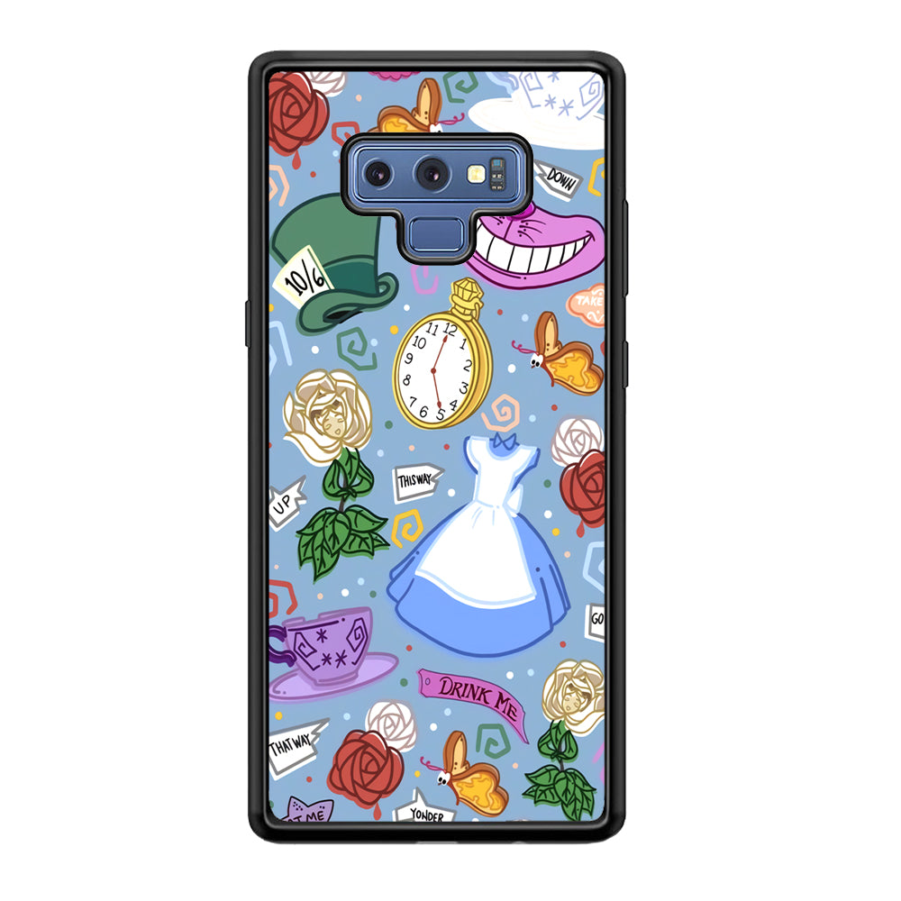 Alice In Wonderland Party's Attribute Samsung Galaxy Note 9 Case