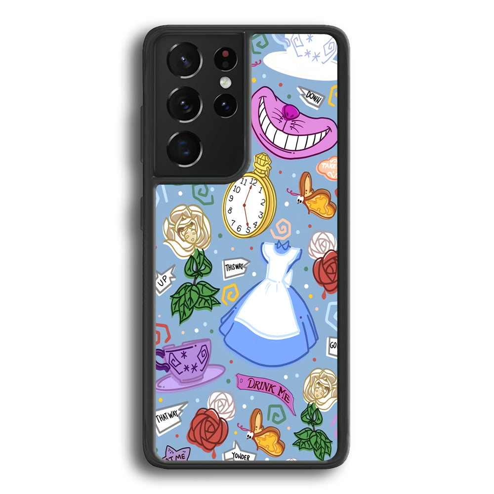 Alice In Wonderland Party's Attribute Samsung Galaxy S21 Ultra Case - Carneyforia
