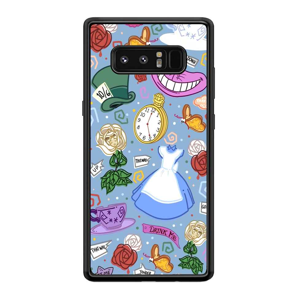 Alice In Wonderland Party's Attribute Samsung Galaxy Note 8 Case