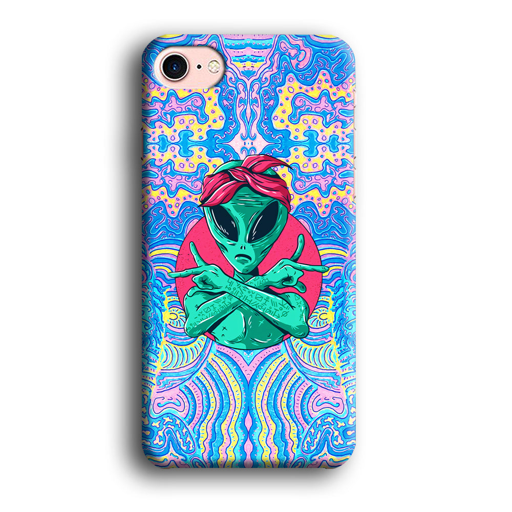 Alien Gangsta Rhythm iPhone 8 Case