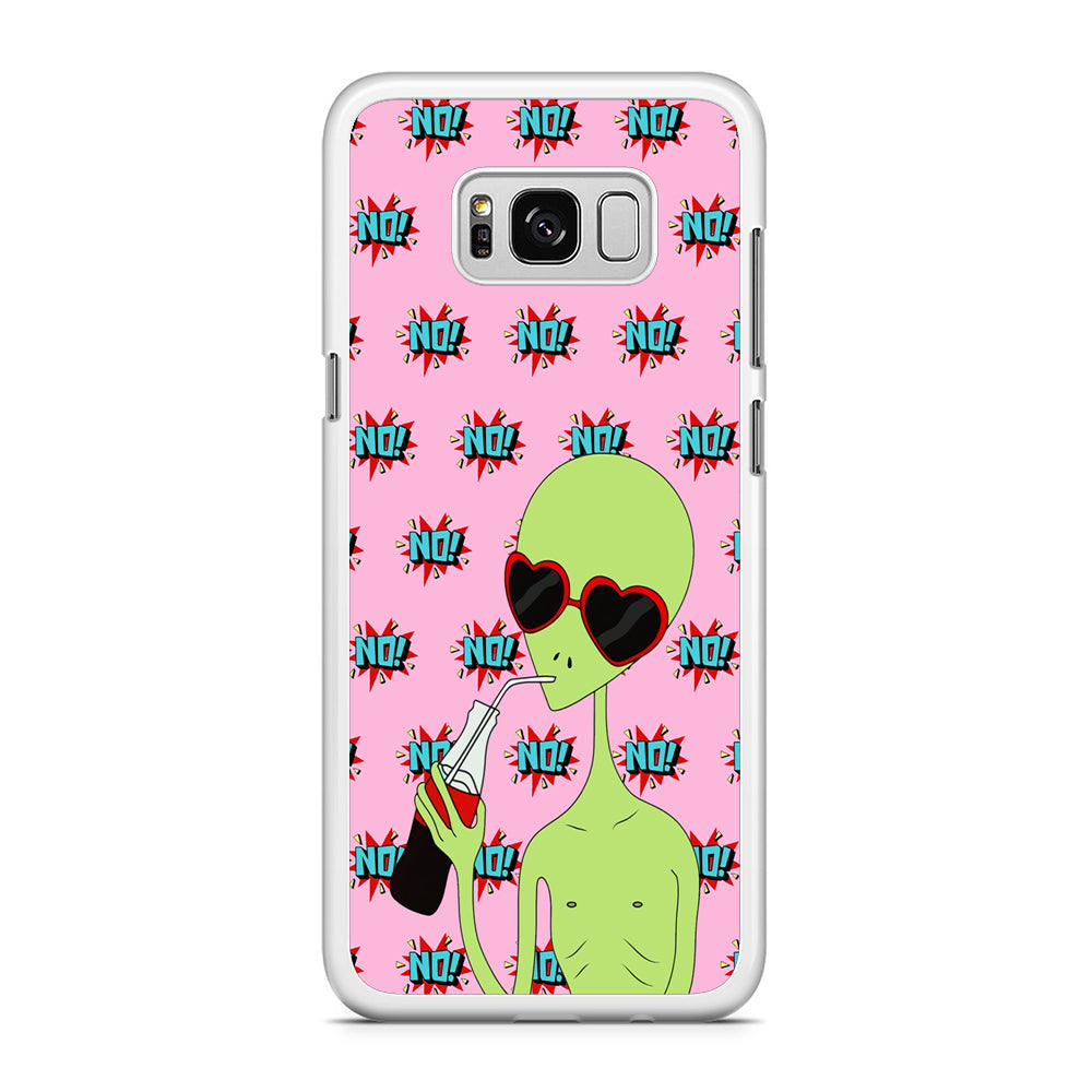 Alien Love Life Samsung Galaxy S8 Plus Case Rubber White (2D Case)