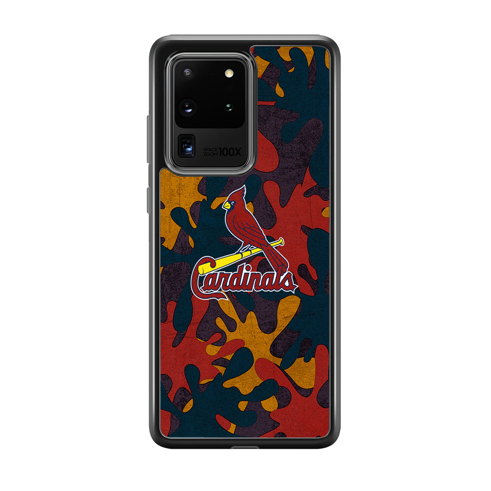 Arizona Cardinals Camo and Emblem Samsung Galaxy S20 Ultra Case