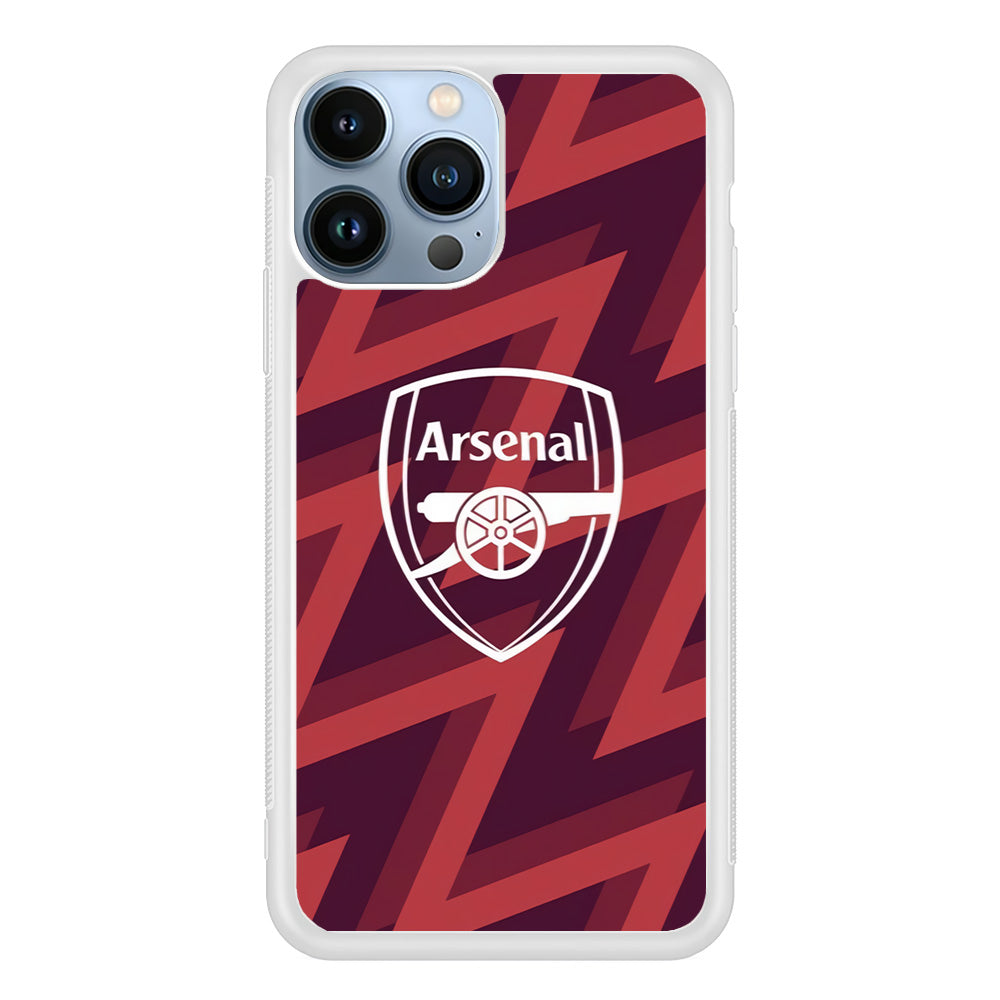 Arsenal Emblem Jersey Pattern iPhone 13 Pro Case