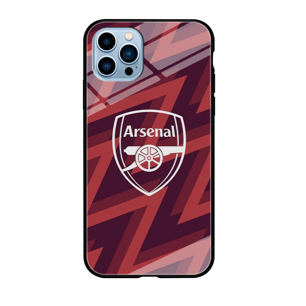 Arsenal Emblem Jersey Pattern iPhone 12 Pro Max Case