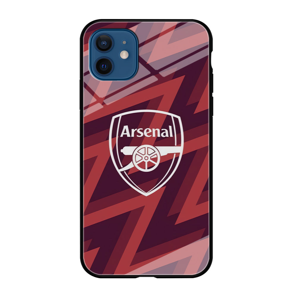 Arsenal Emblem Jersey Pattern iPhone 12 Case