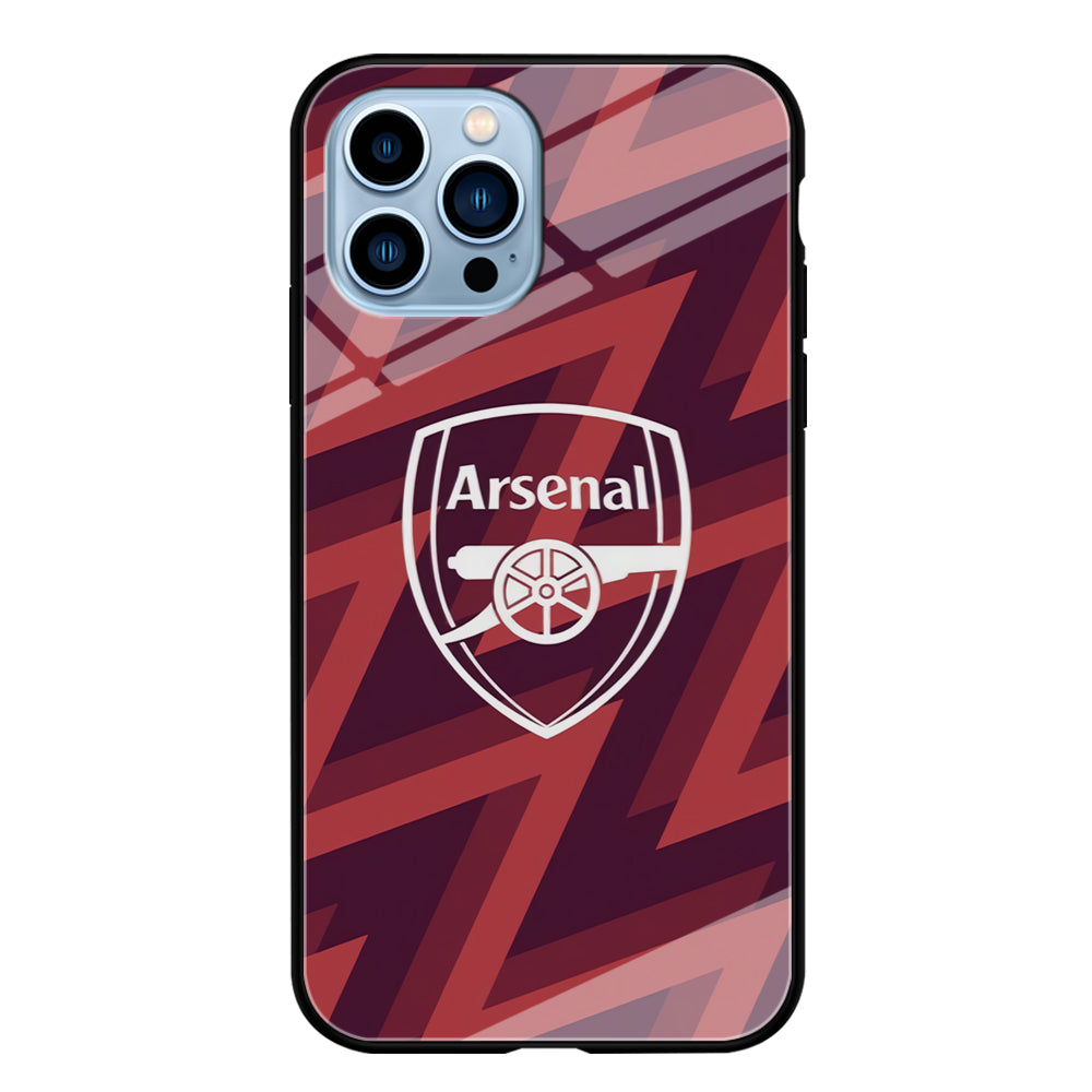Arsenal Emblem Jersey Pattern iPhone 13 Pro Max Case
