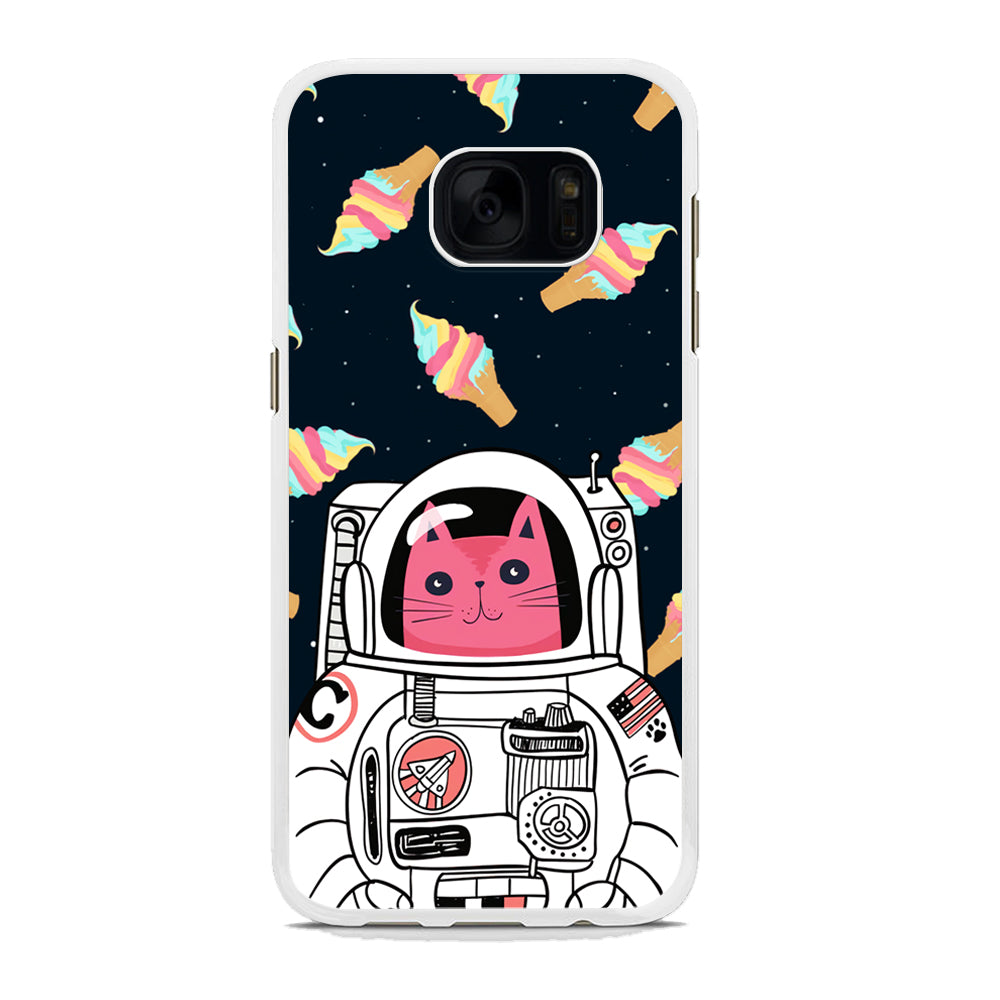 Astrocat in Planet of Ice Cream Samsung Galaxy S7 Edge Case