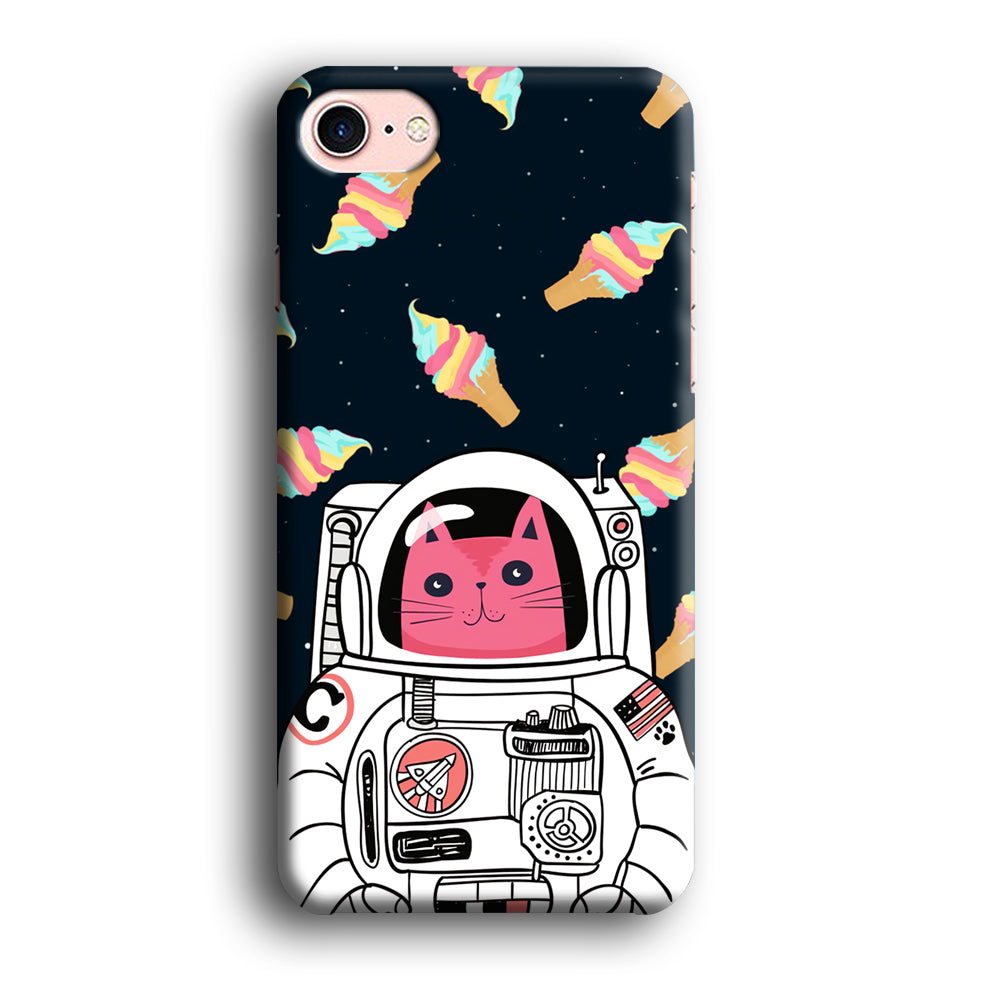 Astrocat in Planet of Ice Cream iPhone 8 Case