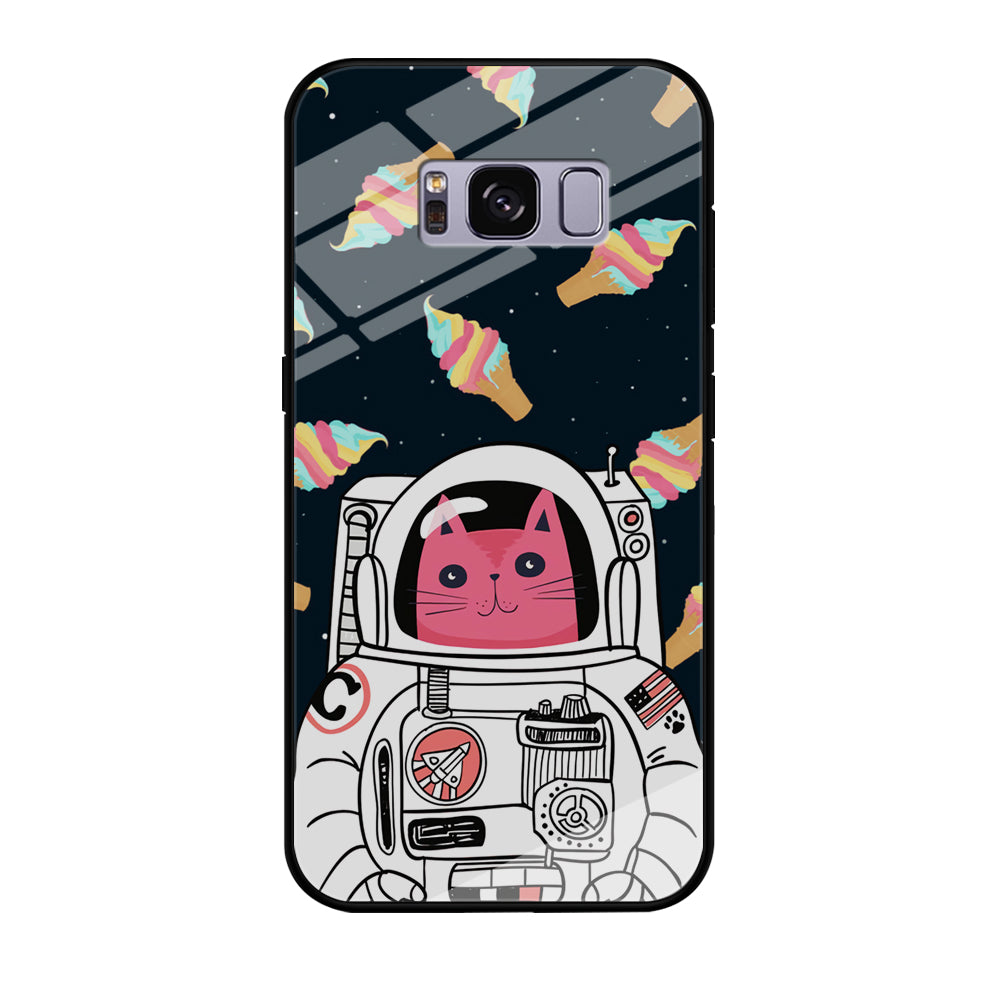 Astrocat in Planet of Ice Cream Samsung Galaxy S8 Plus Case Tempered Glass Case