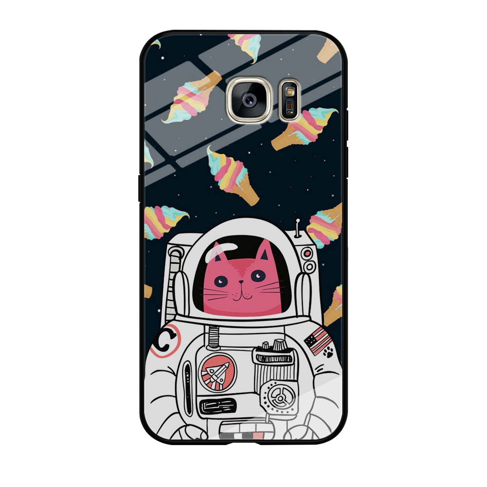 Astrocat in Planet of Ice Cream Samsung Galaxy S7 Edge Case