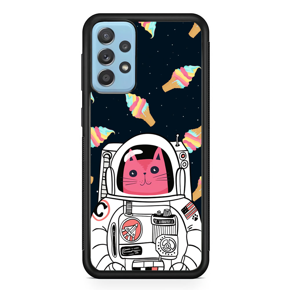 Astrocat in Planet of Ice Cream Samsung Galaxy A52 Case
