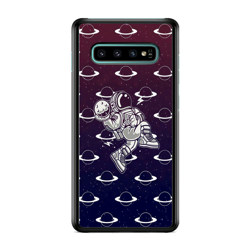 Astronaut Jump and Slam Samsung Galaxy S10E Case