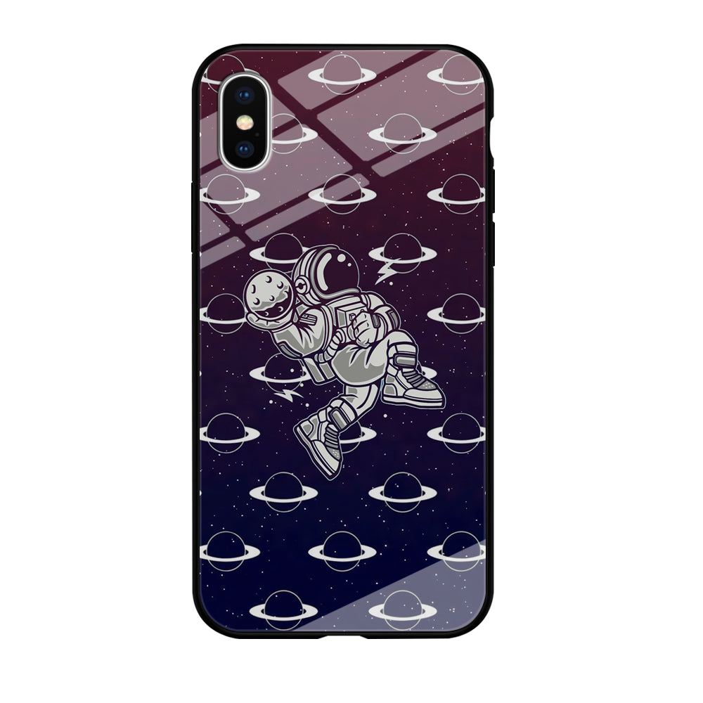 Astronaut Jump and Slam iPhone X Case