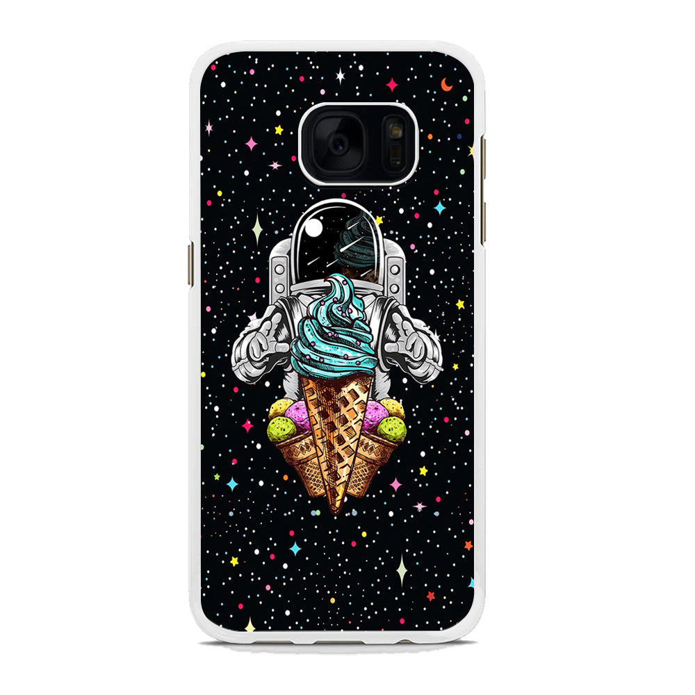 Astronauts Ice Cream Chaser Samsung Galaxy S7 Edge Case