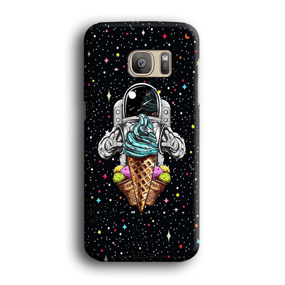 Astronauts Ice Cream Chaser Samsung Galaxy S7 Edge Case