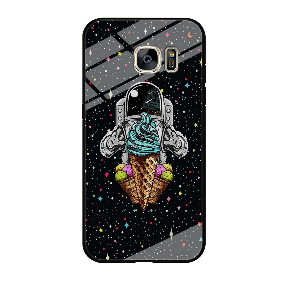 Astronauts Ice Cream Chaser Samsung Galaxy S7 Edge Case