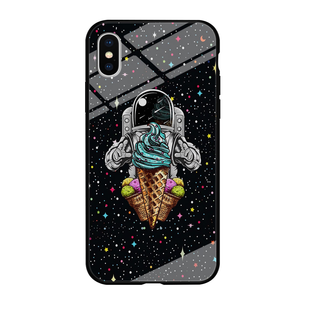 Astronauts Ice Cream Chaser iPhone X Case