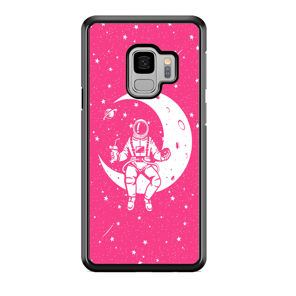 Astronauts Mealtime at The Moon Samsung Galaxy S9 Case Default Title
