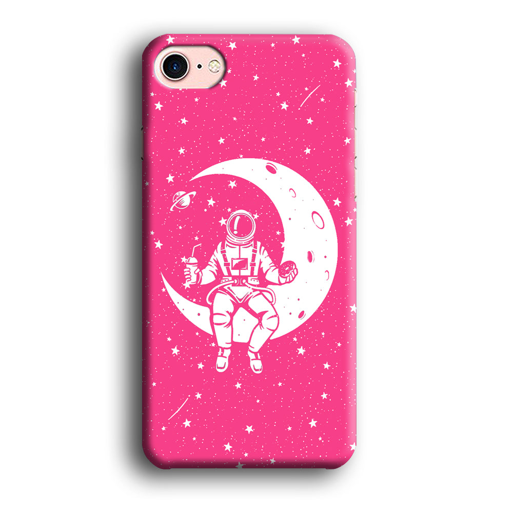Astronauts Mealtime at The Moon iPhone 8 Case