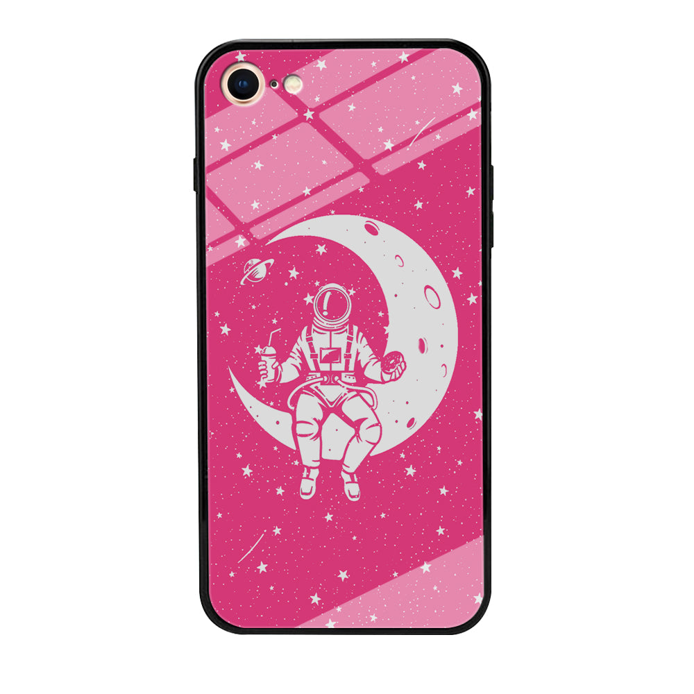 Astronauts Mealtime at The Moon iPhone 8 Case
