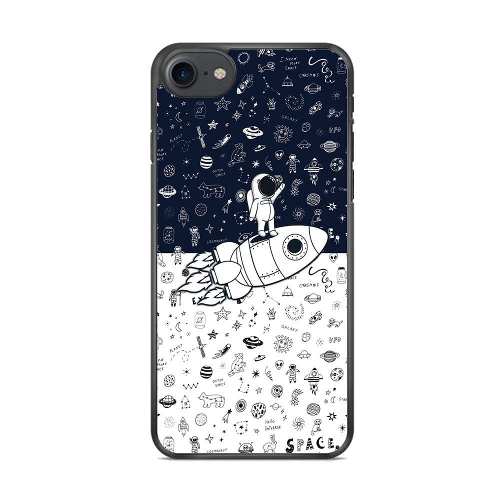 Astronauts Rocket Launcher iPhone 8 Case
