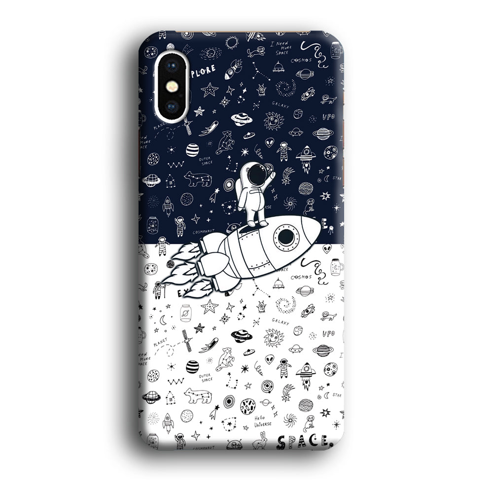 Astronauts Rocket Launcher iPhone X Case