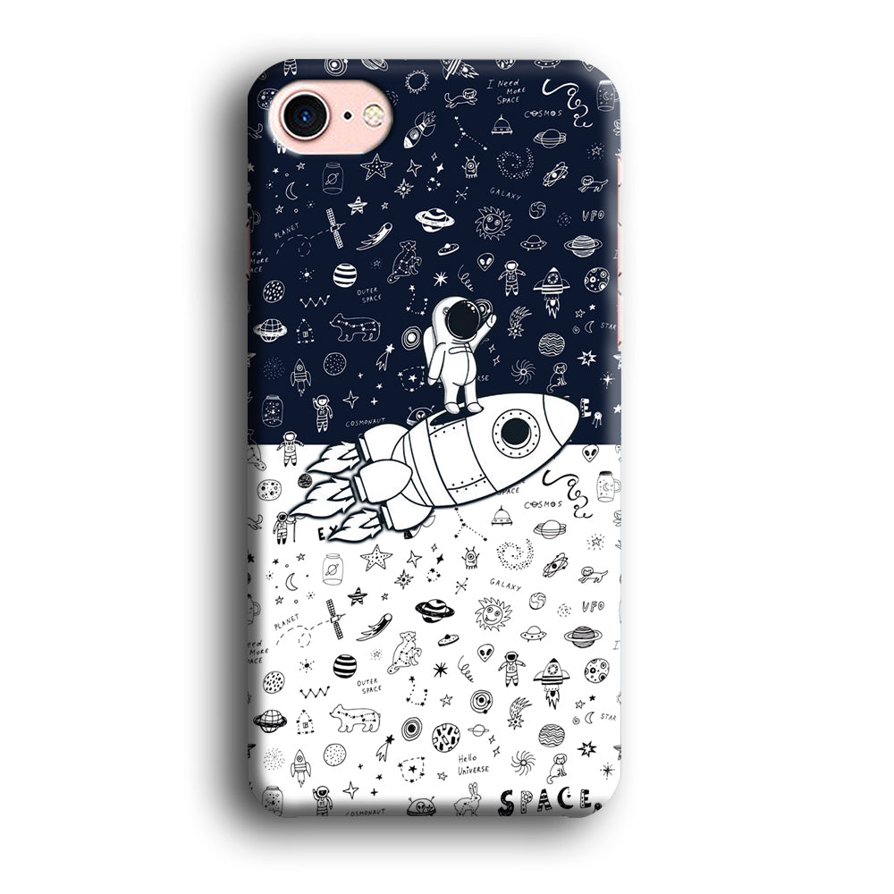 Astronauts Rocket Launcher iPhone 8 Case