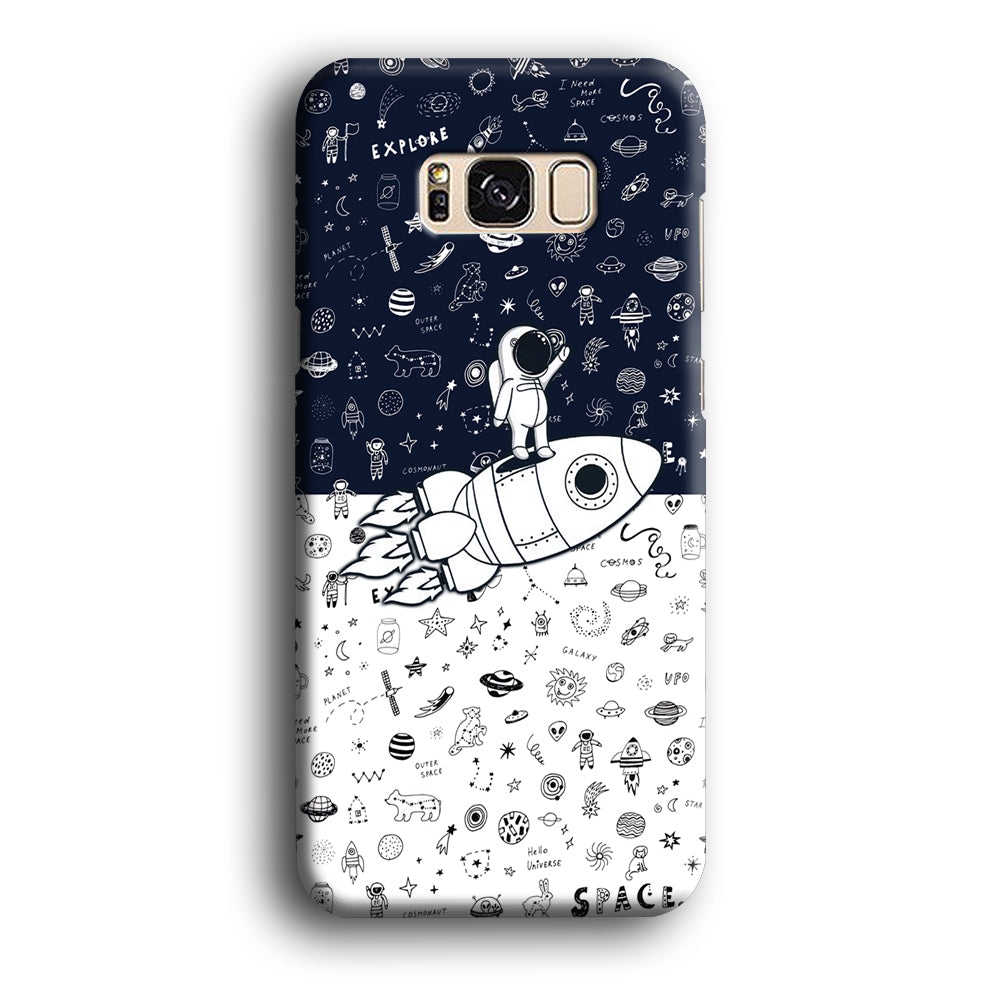Astronauts Rocket Launcher Samsung Galaxy S8 Case