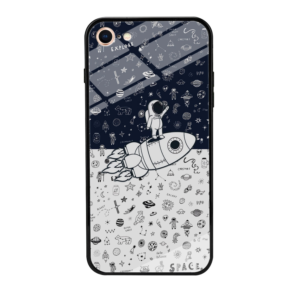 Astronauts Rocket Launcher iPhone 8 Case
