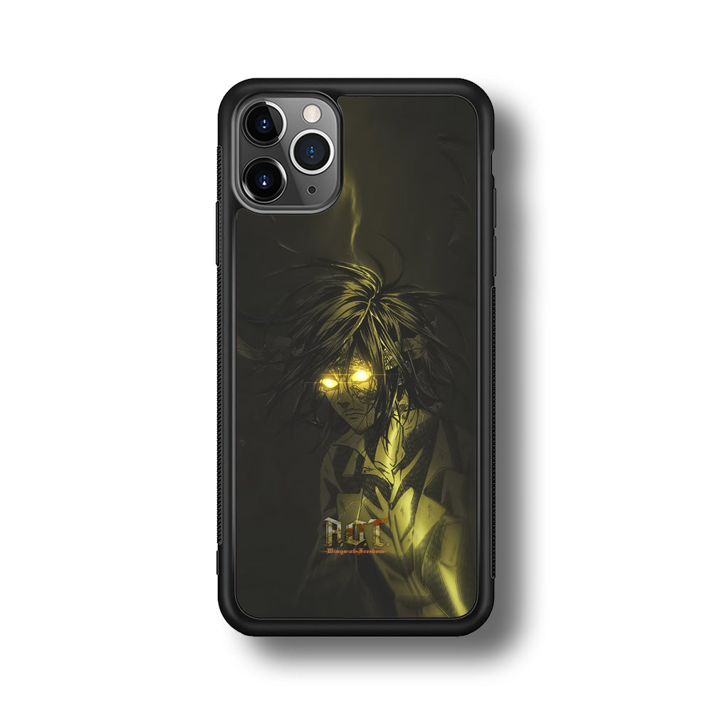 Attack on Titan Flaming Golden Eyes iPhone 11 Pro Case