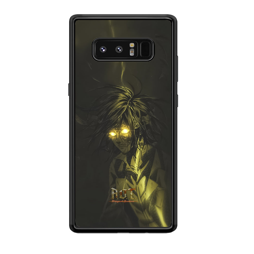 Attack on Titan Flaming Golden Eyes Samsung Galaxy Note 8 Case