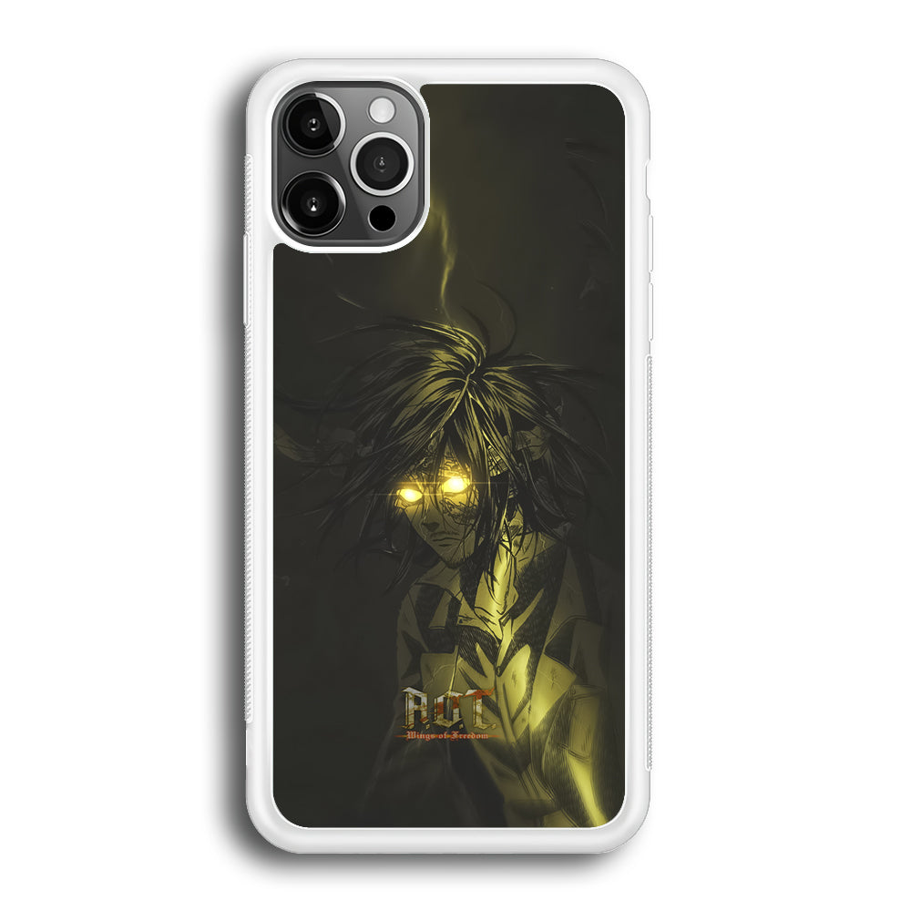 Attack on Titan Flaming Golden Eyes iPhone 12 Pro Max Case