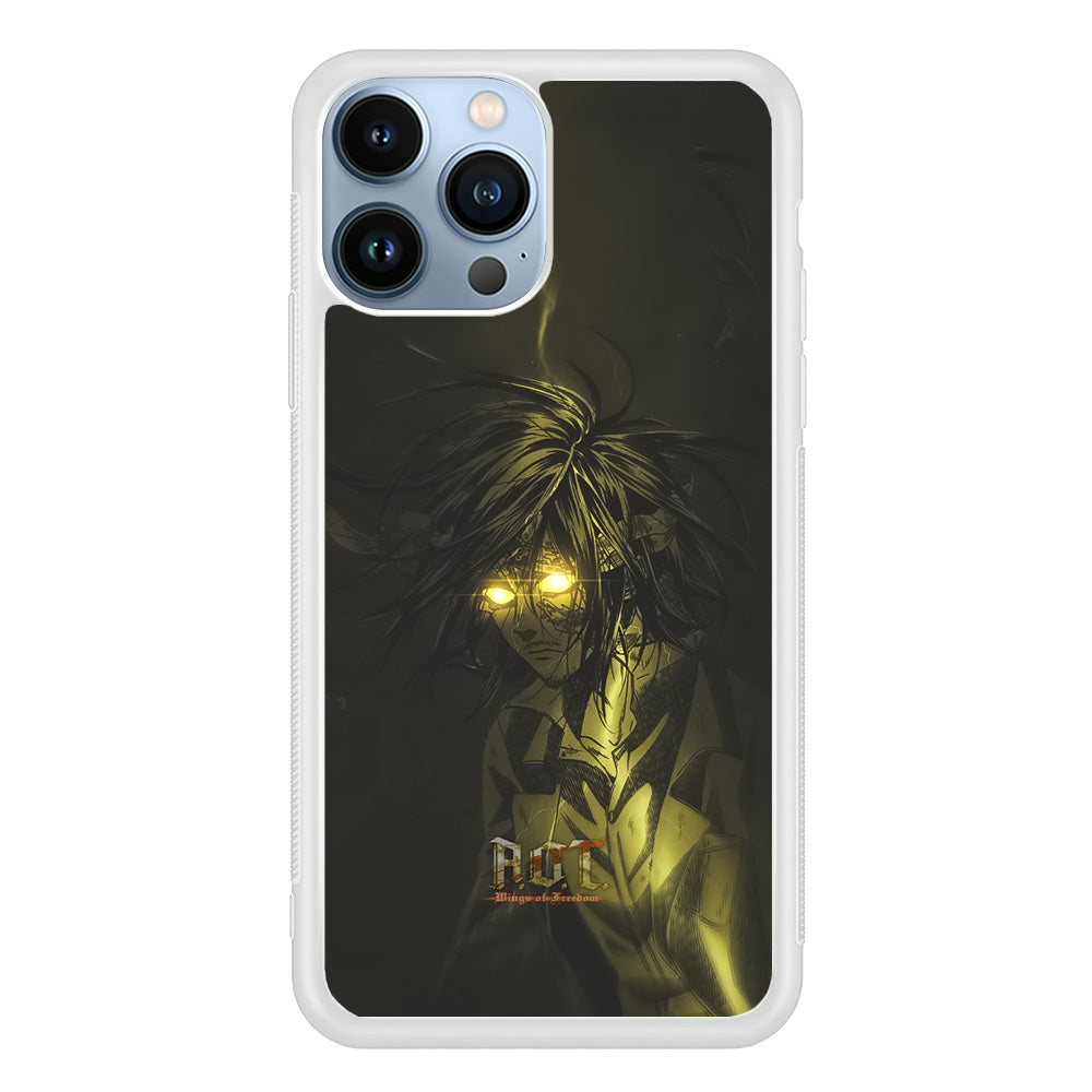 Attack on Titan Flaming Golden Eyes iPhone 13 Pro Max Case