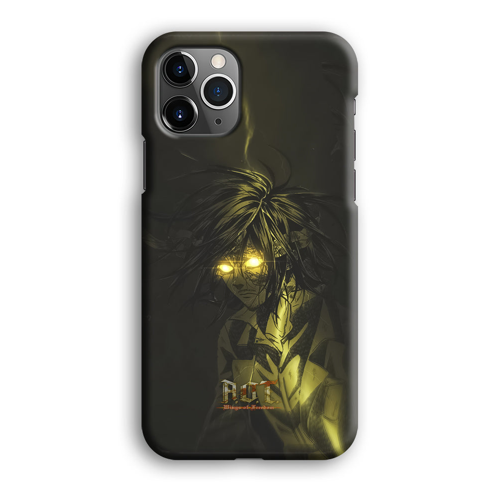 Attack on Titan Flaming Golden Eyes iPhone 12 Pro Max Case