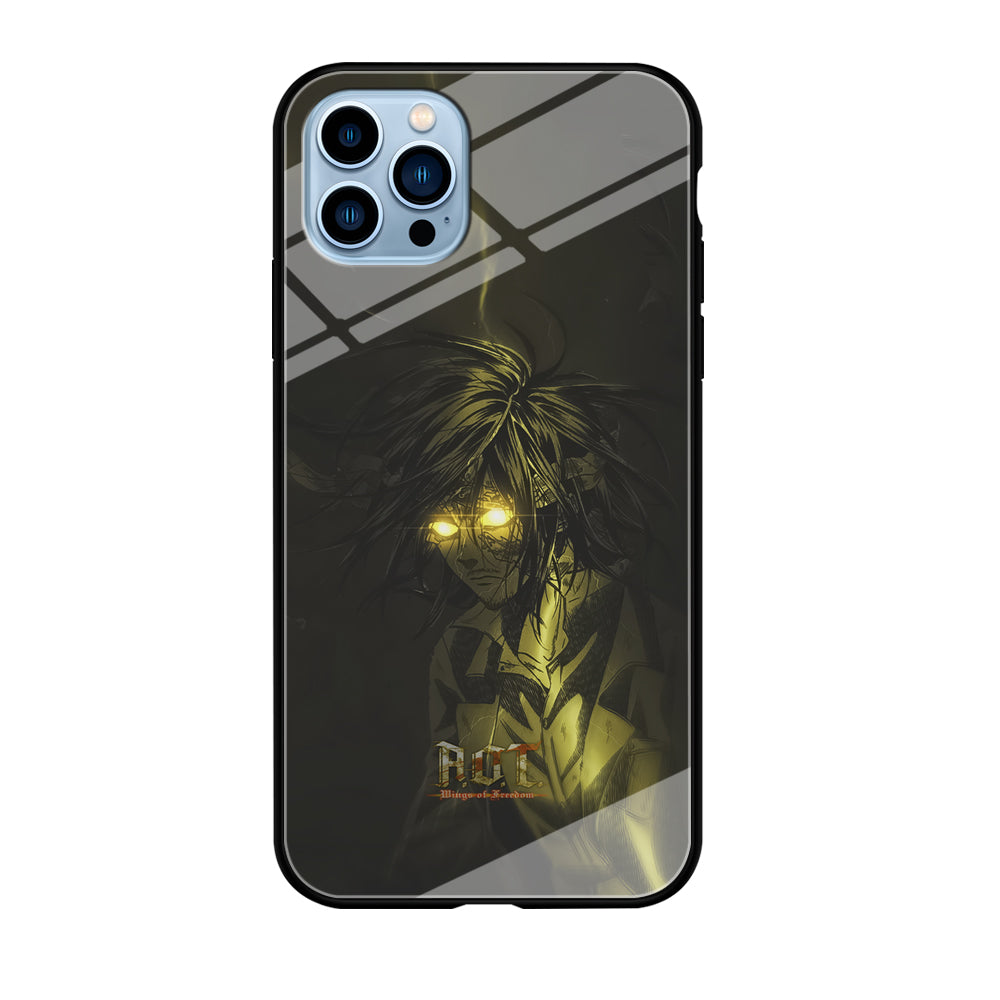 Attack on Titan Flaming Golden Eyes iPhone 12 Pro Case