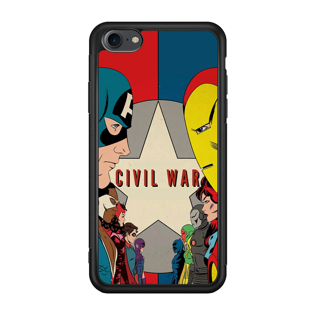 Avengers Civil War Comic iPhone 8 Case