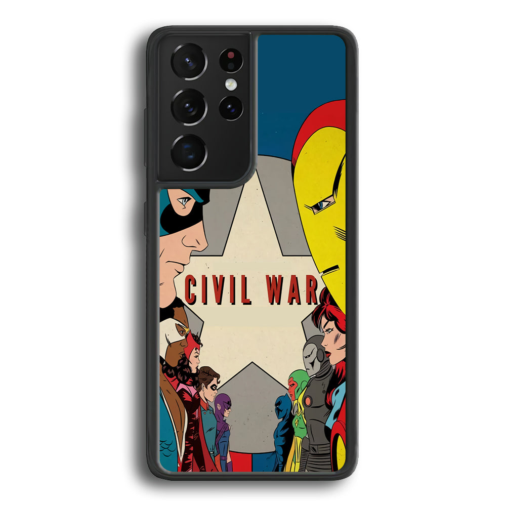 Avengers Civil War Comic Samsung Galaxy S21 Ultra Case - Carneyforia