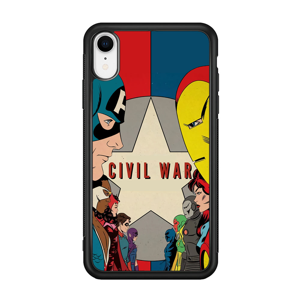 Avengers Civil War Comic iPhone XR Case