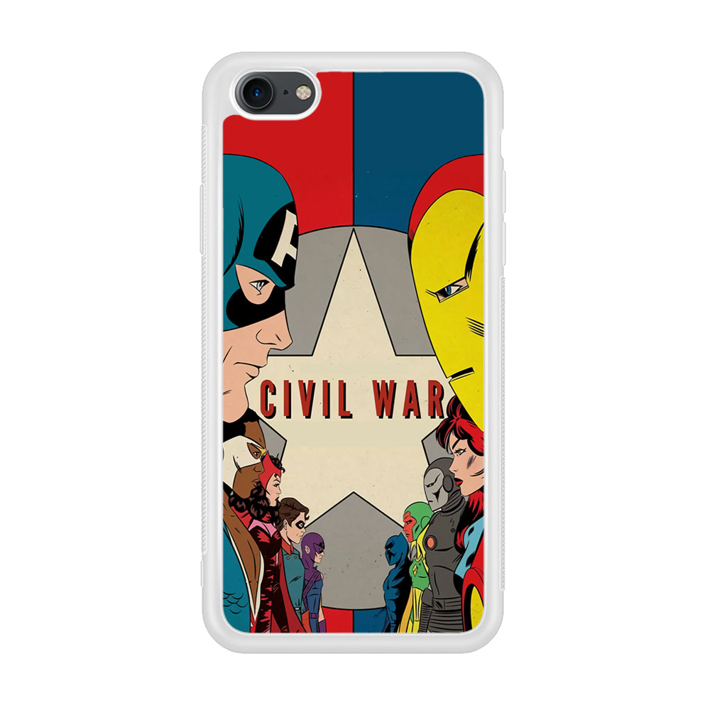 Avengers Civil War Comic iPhone 8 Case