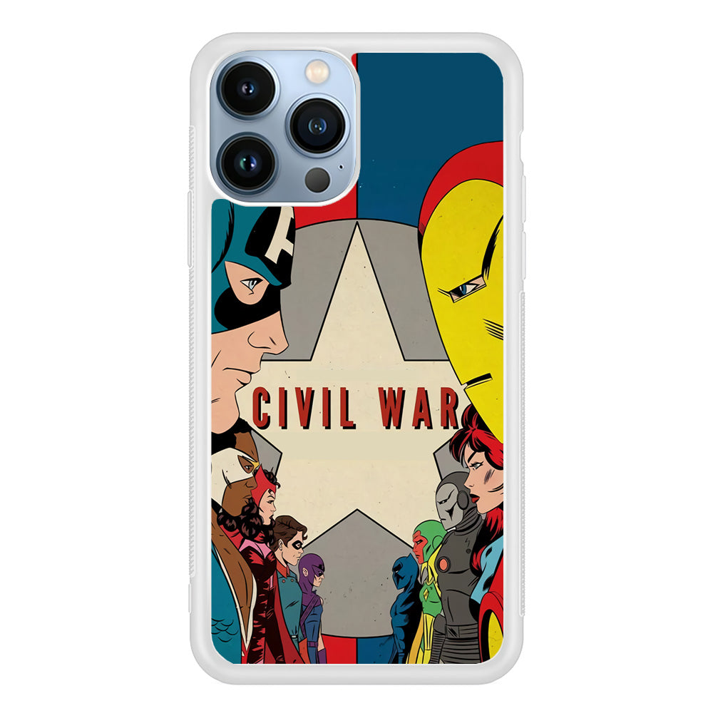 Avengers Civil War Comic iPhone 13 Pro Case