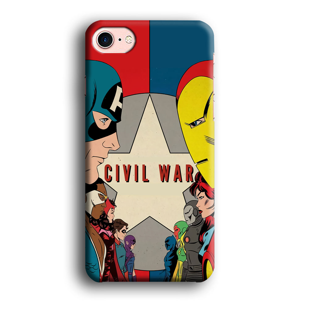 Avengers Civil War Comic iPhone 8 Case