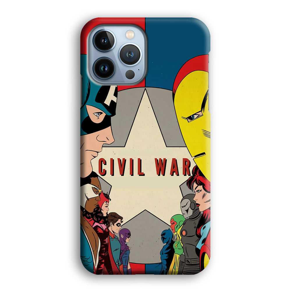 Avengers Civil War Comic iPhone 13 Pro Case